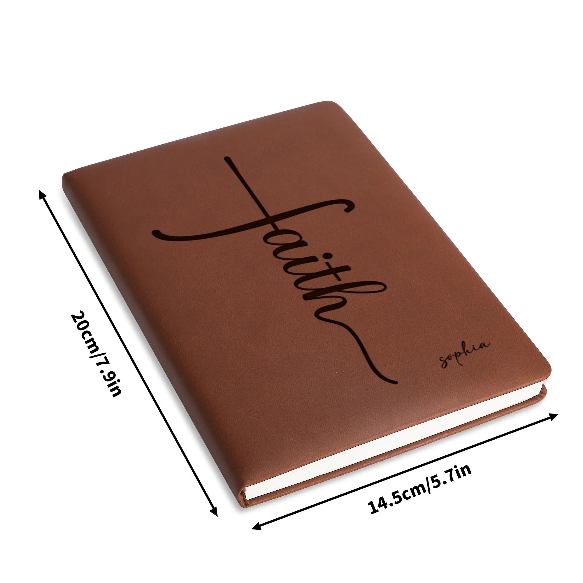 Personalized Christian Journal with Faith, Custom Name Prayer & Faith Notebook, Religious Gift, First Communion Gifts, Birthday. NBLAF10